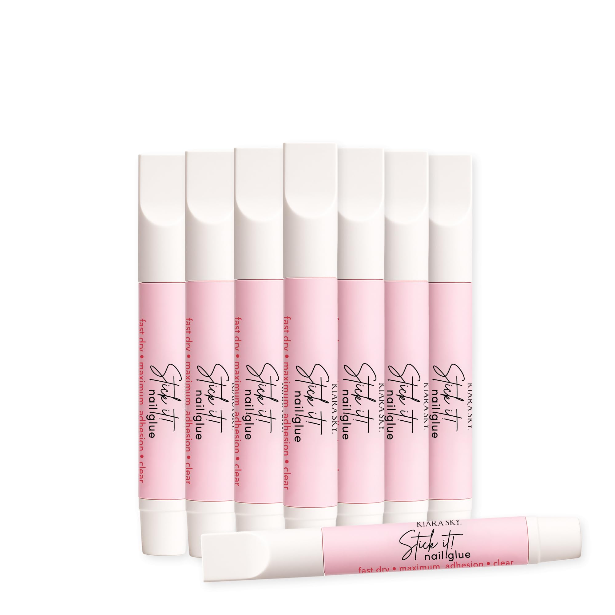 Kiara Sky Stick It Super Strong Fast Drying Nail Glue for Acrylic Nails, Tips & Press On - 0.07 Fl Oz, 10 Full Size Tubes