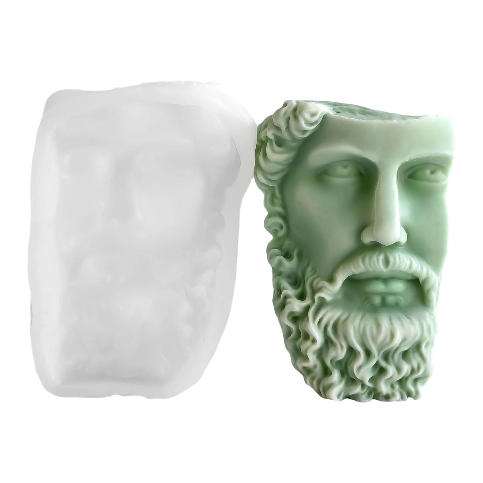 Xjdzineq Face Sculpture Silicone Molds for Epoxy Resin Easy Demolding Silicone Soap Face Soap Molds