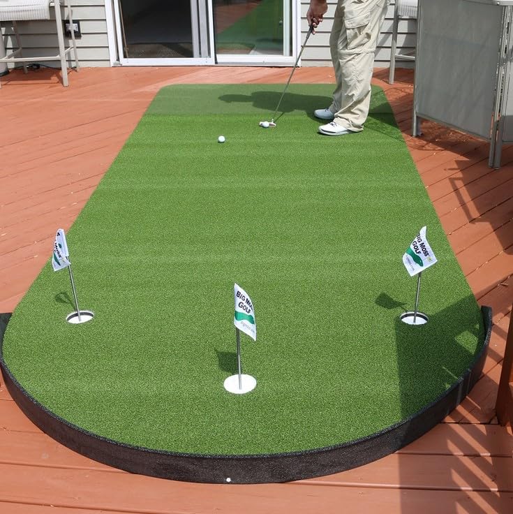 Big Moss Golf Commander 6'X15' Indoor/Outdoor Practice Putting Chipping Green with 3 Cups