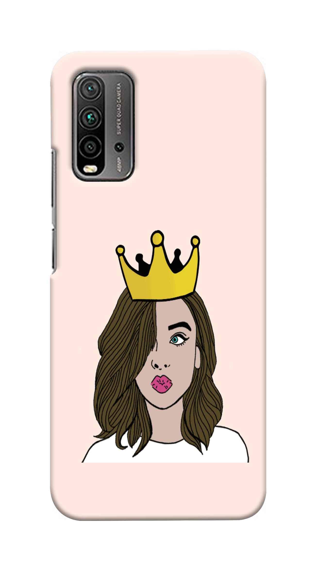 VediArt Designer Printed Polycarbonate Plastic Back Cover for Mi Redmi 9 Power - Queen- Multicolor