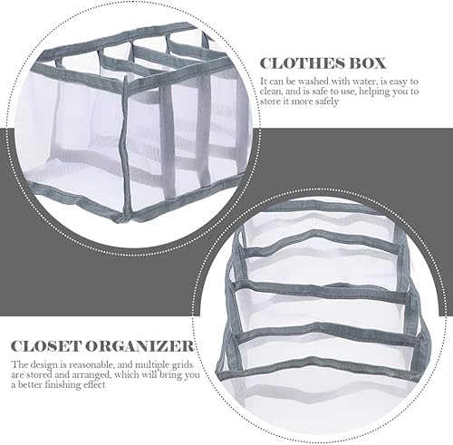Miniatura 7 de BESPORTBLE Organizador de ropa para pantalones, cajas de ropa versátiles, organizador de armario de gasa, organizador de armario plegable,