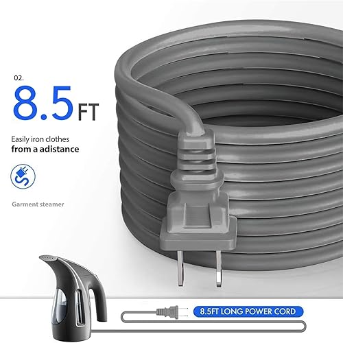 Miniatura 6 de HiLIFE Vaporizador para ropa, diseño portátil de mano, gran capacidad de 240ml, 700W, vapor penetrante fuerte, elimina arrugas, para el hogar,