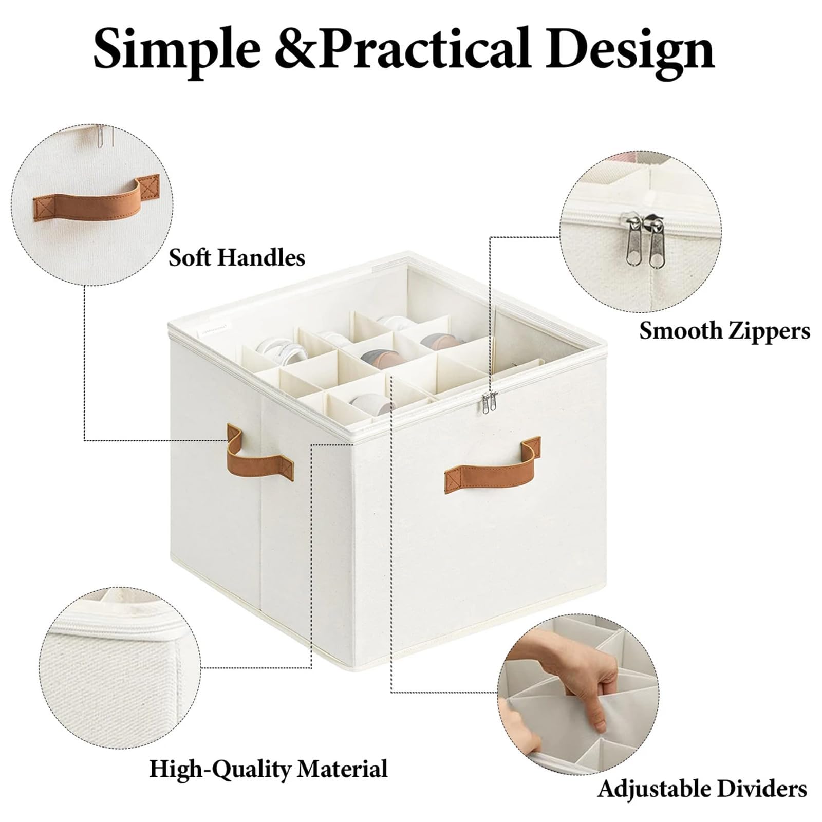 Emboadlie, organizer per scarpe in tessuto, 2025, per fino a 16 paia, contenitore per scarpe, con divisori regolabili e copertura trasparente (grigio)