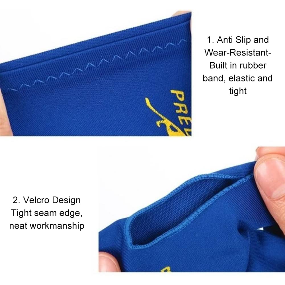 Finger Billar Guantes, Snooker Guantes, Negro Guante de Billar, Guante de Spandex de Tres Dedos Abierto, la Izquierda Guante de Billar Cue Guantes de Billar 6 Piezas Azul Tokaneit