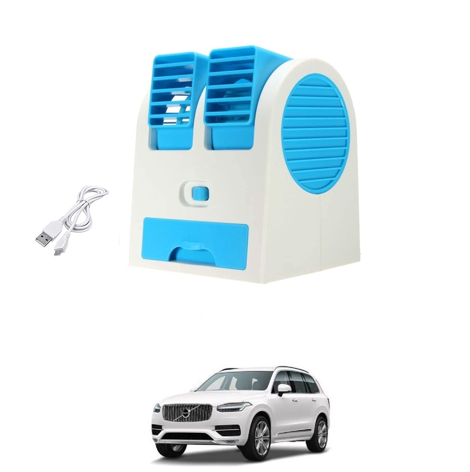 AUTOADDICT Auto Addict Car FAN Mini AC USB/Battery Operated Mini Water Car Fan Air Cooler Dual with Ice Chamber For Volvo XC90 (B0C1P7LZXW) Amazon Price History, Amazon Price Tracker