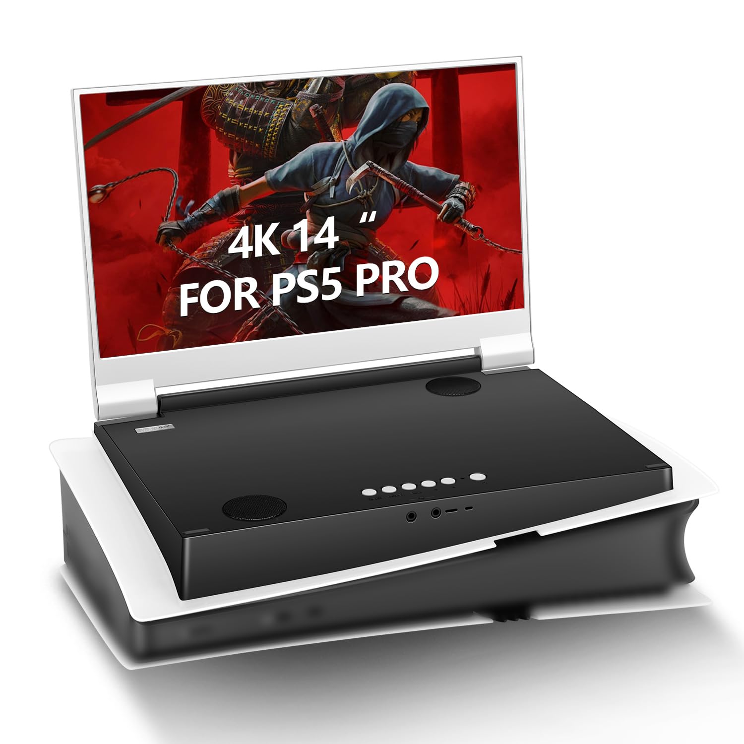G-STORY 14" Inch IPS 4k 60Hz Portable Monitor Gaming Display Integrated with PS5 pro(not Included) 3840×2160 with 2 HDMI Ports,FreeSync,Built-in 2 of Multimedia Stereo Speaker