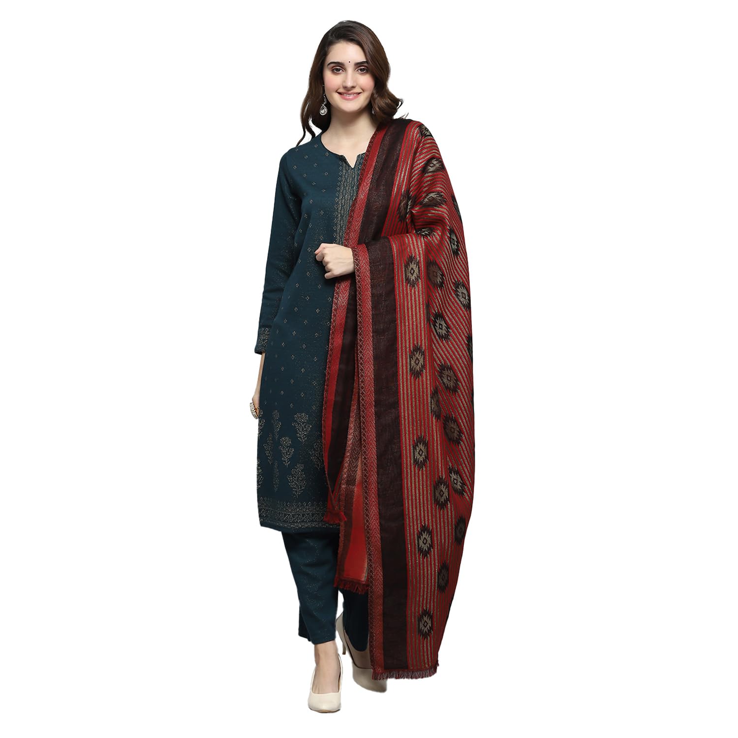 monte carlo Womens Self Design Multi Color Shawls_-picture-32