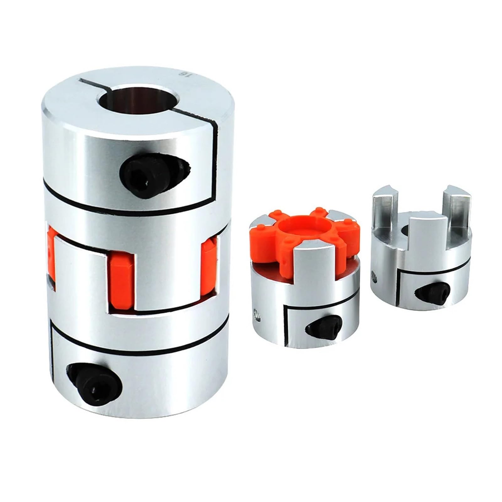 Connecteur d'accouplement d'arbre flexible en aluminium D30L40 à six mâchoires CNC 6/6,35/8/10/12/12,7/14/16 mm, 1 pièce(6.35x14)