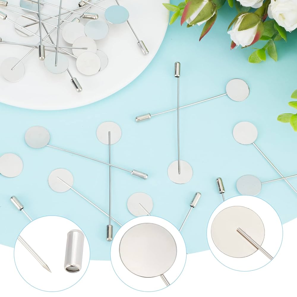 SUNNYCLUE 1 Box 60Pcs 6 Style Eye Pin Bails Cup Pearl Peg Bails 304 Stainless Steel Screw Eye