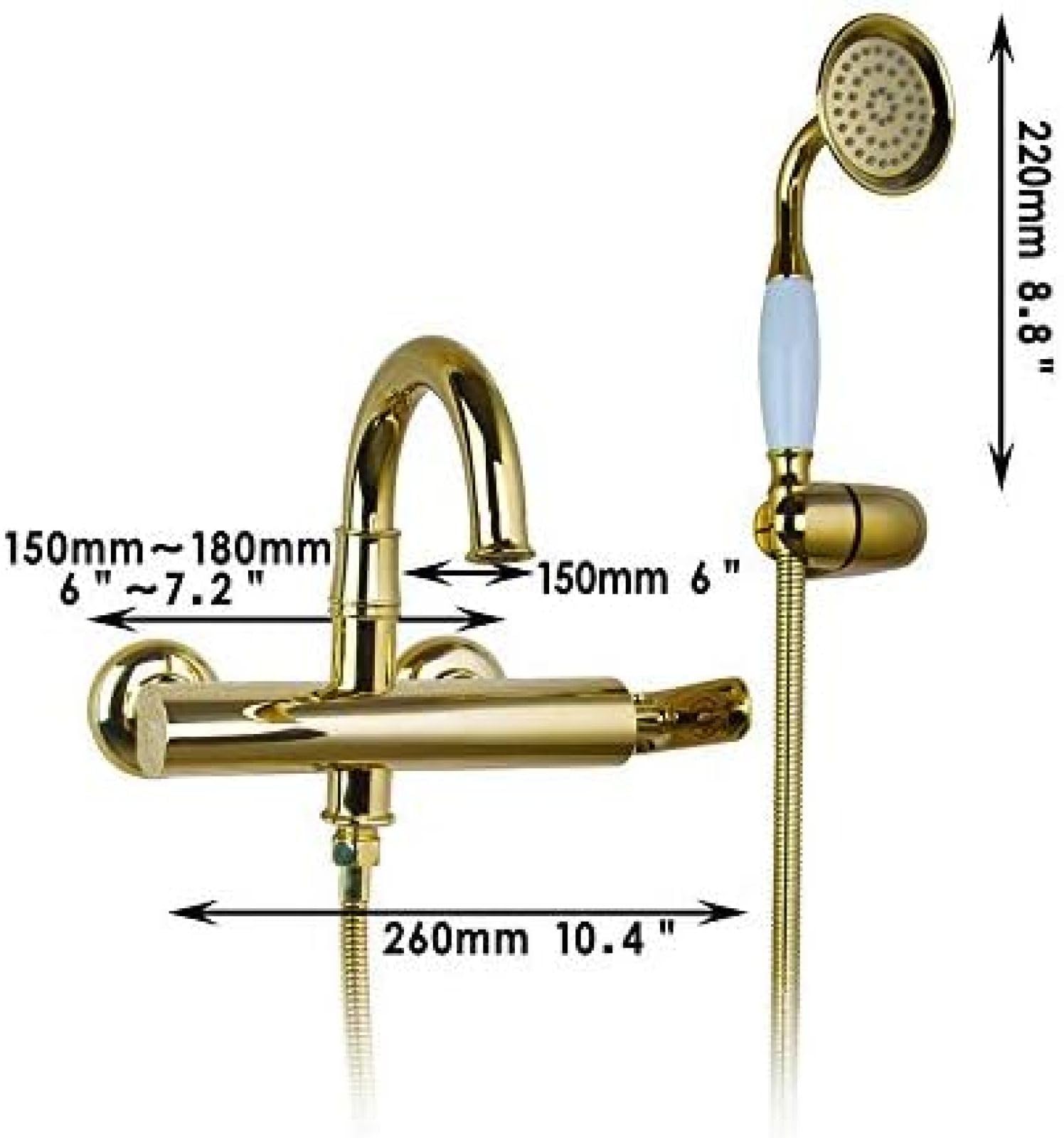 NZPOST Duschsets, Duscharmatur mit Mischbatterie, Regendusche, Wand-, Hand- und Wannenbrause, Badezimmerbrause, Regendusche