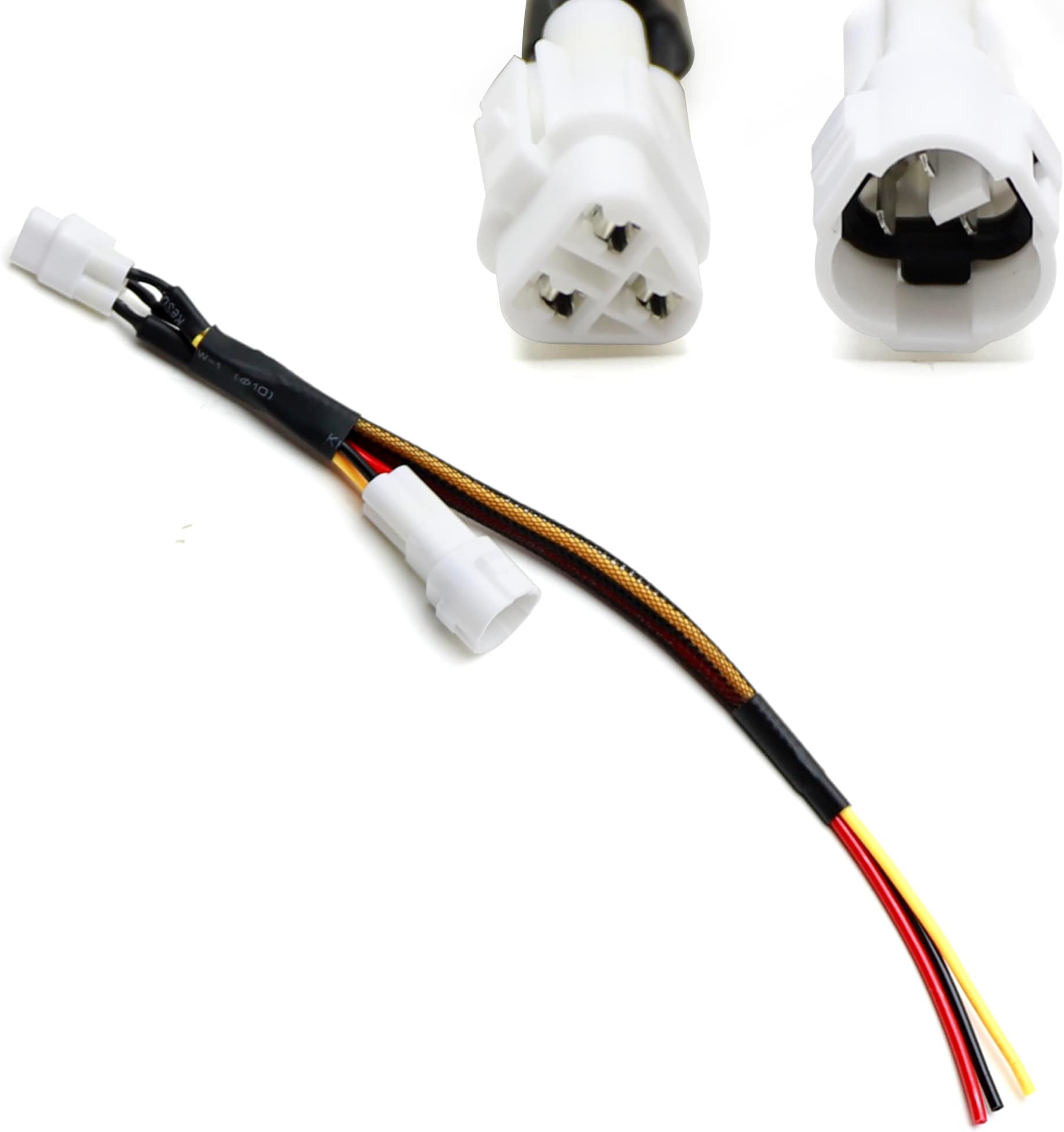 iJDMTOY Front/Rear Light Sumitomo 3-Pin in-line Accessory Power Harness Plug w/ 3-Way Outputs, Compatible with Yamaha ATV UTV Dirt Bike