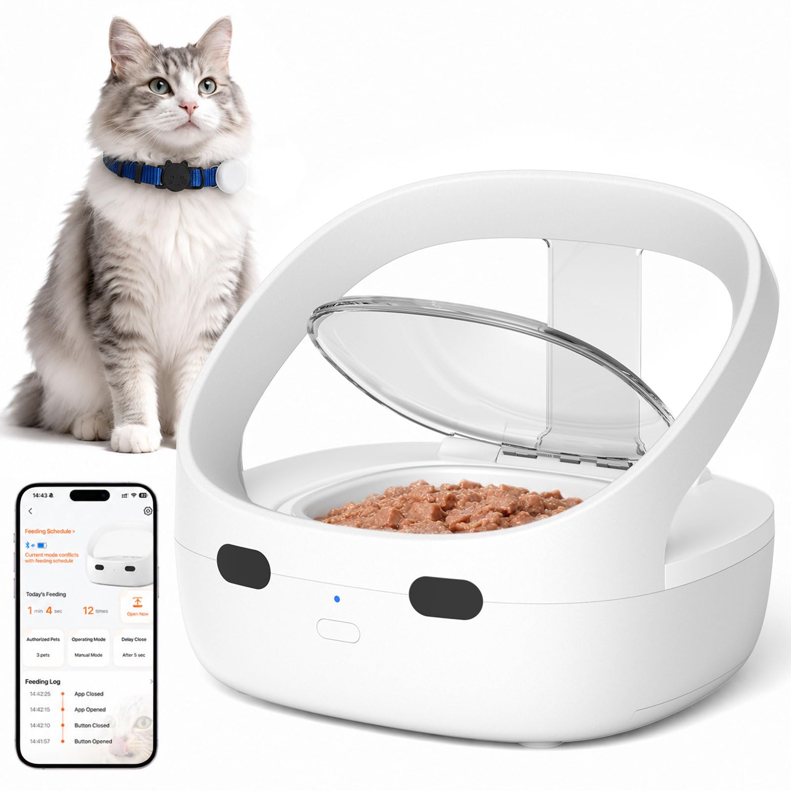 Comedero Automático RFID para Gatos, para una Alimentación Más Controlada en Casa