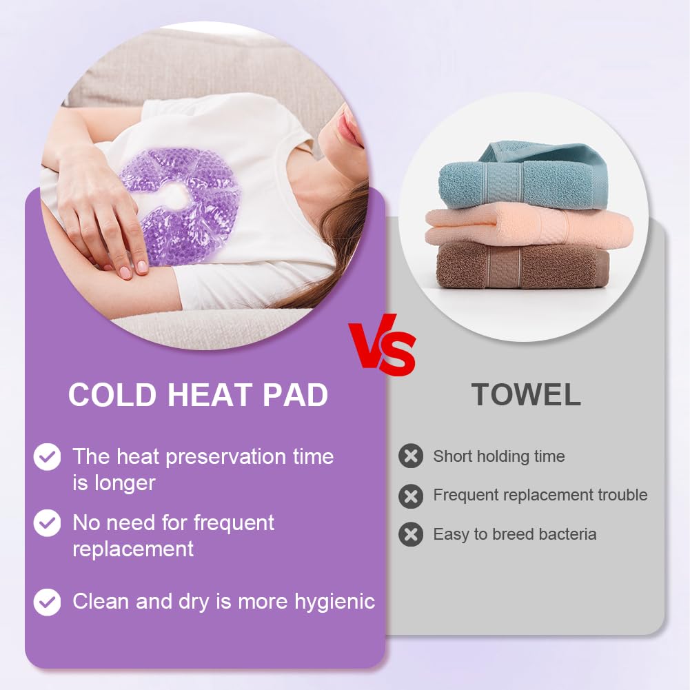 Set Coussinet Gel Allaitement, 2PCS Compresse Froide Et Chaude Pour Sein, Grands Coussinets Rafraîchissants Pour l'Allaitement, Coussinets De Gel D'Allaitement Chaud Et Froid Pour Les Mamans