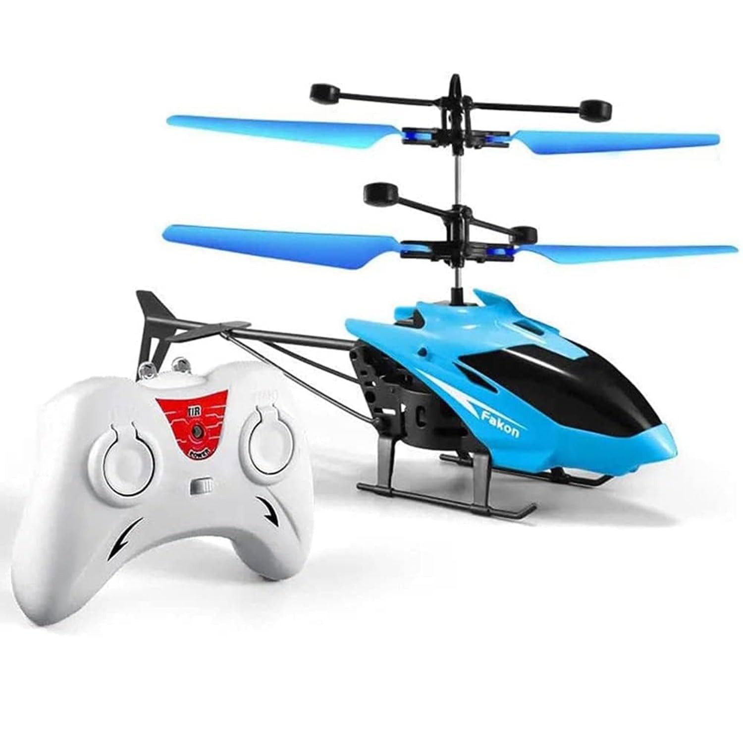 RIYA TOYS STUDIO Mini Remote Control Helicopter with Gravity Sensor(Battery not Included), LED Lights & USB Chargeable Cable | Indoor Palm Sensing RC Helicopter For Kids (Pack of 1), Multicolour