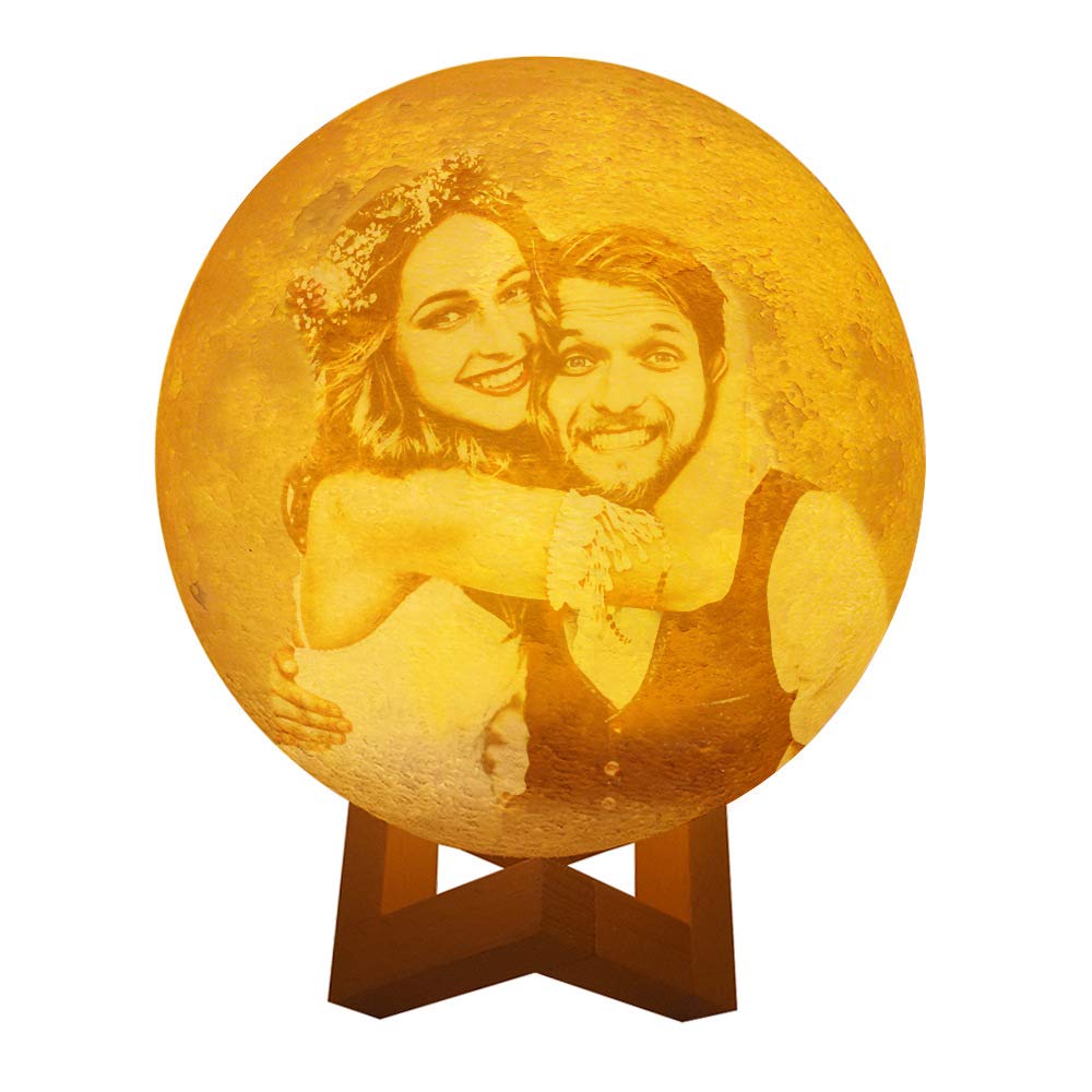 Mondlampe personalisiert mit Foto & Text Benutzerdefinierte 3D-Mondlampen Mondscheinlampe für Kinderzimmer