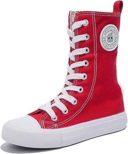 OPOEE Boys and Girls High Top Children's Canvas Shoes Fashion Street Dance White