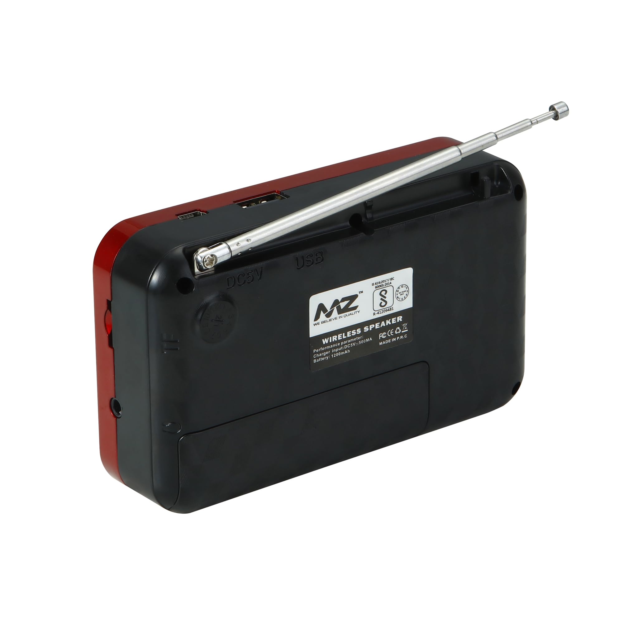 MZ M41VP (FM Super Radio) with Bluetooth/USB/Aux/TFT Card 1200mAh Battrey FM Radio (Black)