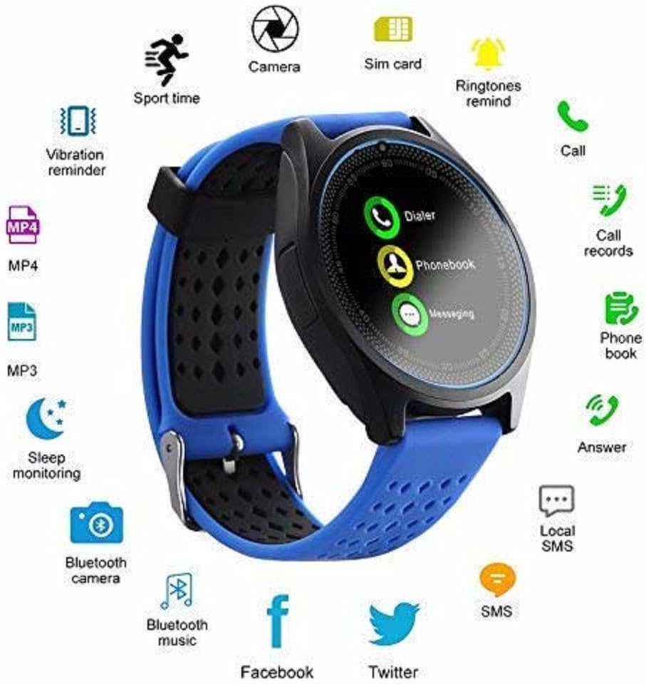 Avika Bluetooth Smart Watch (Blue)