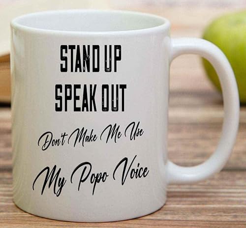 Miniatura 5 de Lgbt Rainbow Gift, Ideal Father's Day Present for Popo Voice Fans - 11 Oz White Ceramic Coffee Mug