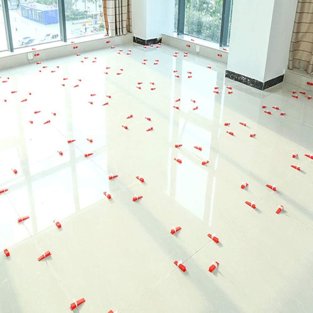 1100 clip per sistema di livellamento piastrelle 3mm, distanziatori per posa di piastrelle in ceramica e pietra naturale – set livellamento fai-da-te per un allineamento perfetto (3mm, 1100 pezzi)