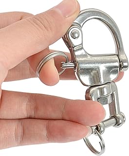 Ziurmut Eye Snap Shackle, Shackles For Scba, Sailing Rigging For Spinnaker, Stainless Steel Shackle, Quick Release Bail Rigging