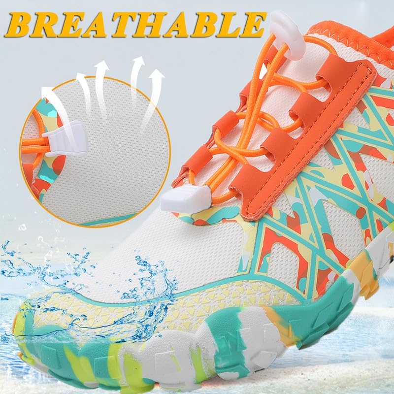 Image of Water Shoes Men Women Barefoot Shoes Outdoor for Beach Aqua Swim Pool River Water Quick Dry Boating Fishing Diving Surfing with Yoga Aerobics