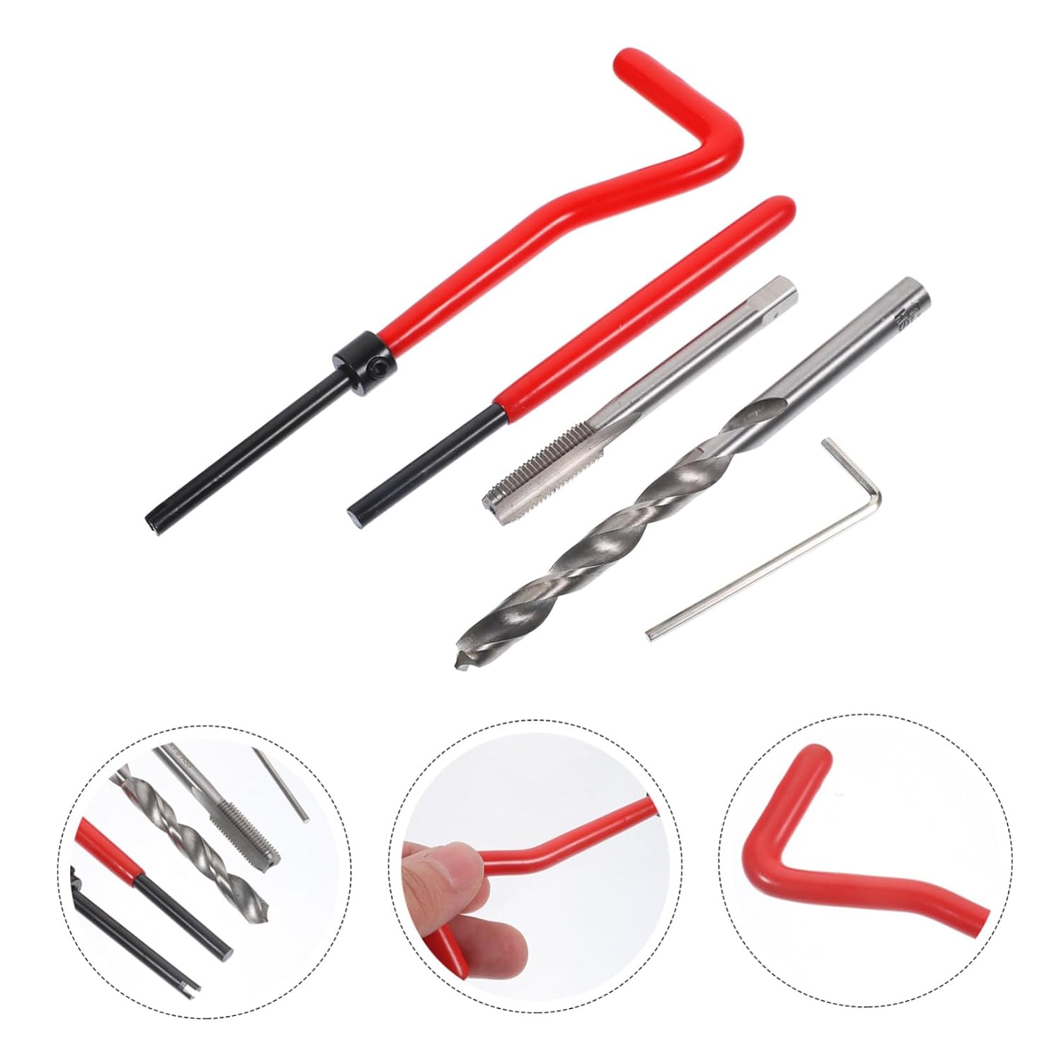 Alipis 1set Threaded Insert Repair Kit for Threads Professional Tool for Easy Installation and Efficient Thread Restoration