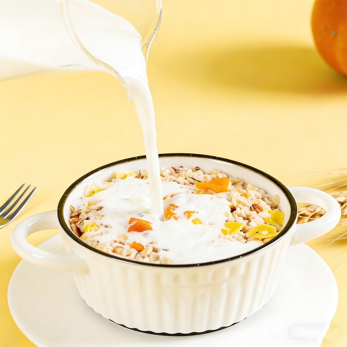 Chiasamen Kürbis Hirse Haferflocken, 1000g Mehrkornmüsli, Proteinreiches Frühstücksporridge, Ballaststoffreich, Schnell Zubereitet