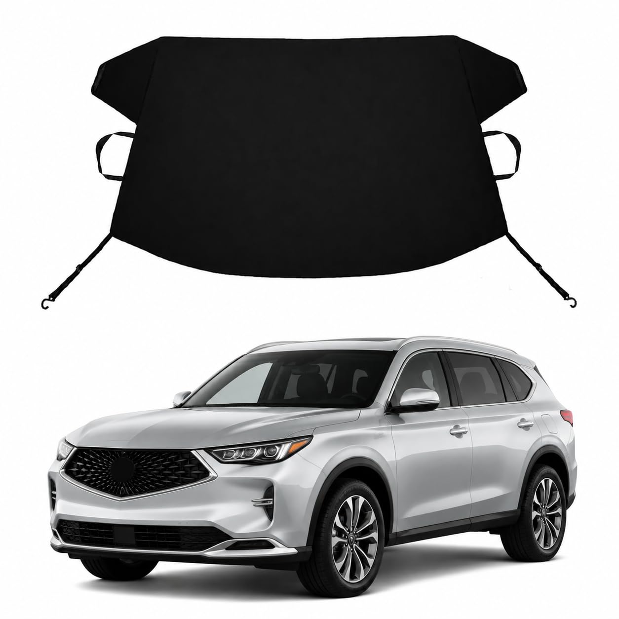 MDX Custom Windshield Cover for Ice and Snow Acura MDX Heavy Duty 600D Oxford Fabric Windshield Protector Fit Waterproof Frost Snow Cover Winter Car Accessories