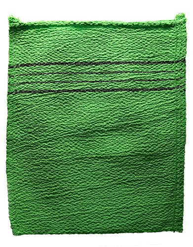 Genuine Korean Exfoliating Scrub Bath Mitten 20pcs -14 cm x 15 cm (5.5 inch x 5.9 inch) Green