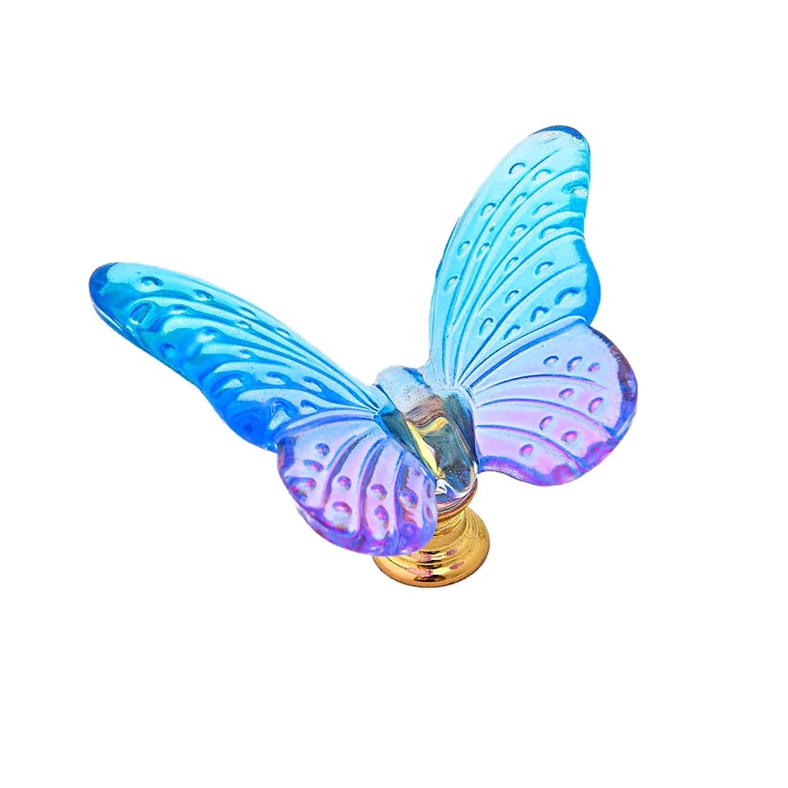 MWAHJU 4pc Crystal Butterfly Cabinet Pulls for Cupboard