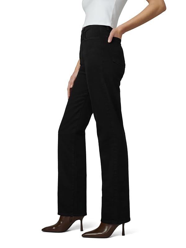 Joe's Jeans Women's The Margot High Rise Straight Leg Jean, Black, 25 by JOE'S JEANS - Used condition - Image 2