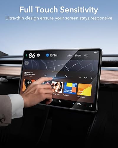 Miniatura 8 de ESR Protector de pantalla de vidrio templado para Tesla Model Y (2025-2020), Tesla Model 3 (2023-2017), protector de pantalla táctil de 15 pulgadas