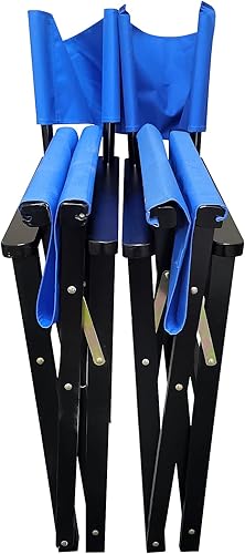 Miniatura 3 de Director Folding Chair Wooden Frame with Canvas Seat 2-Piece Set Populus Foldable Portable for Indoor Outdoor Use and Gifts