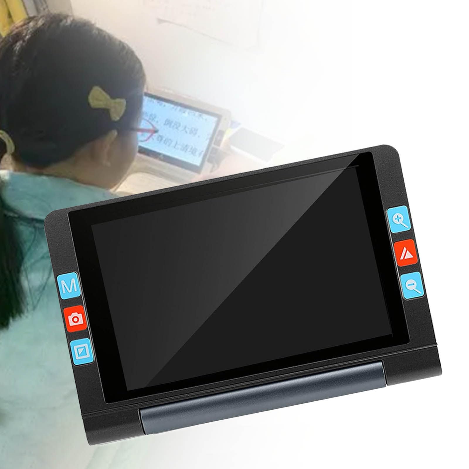 Lupa electrónica de Lectura de 8,0 Pulgadas Lupa electrónica para Baja visión, Zoom de 2X-20X, Enfoque automático y Zoom, Compatible con conexión a PC/TV,Black