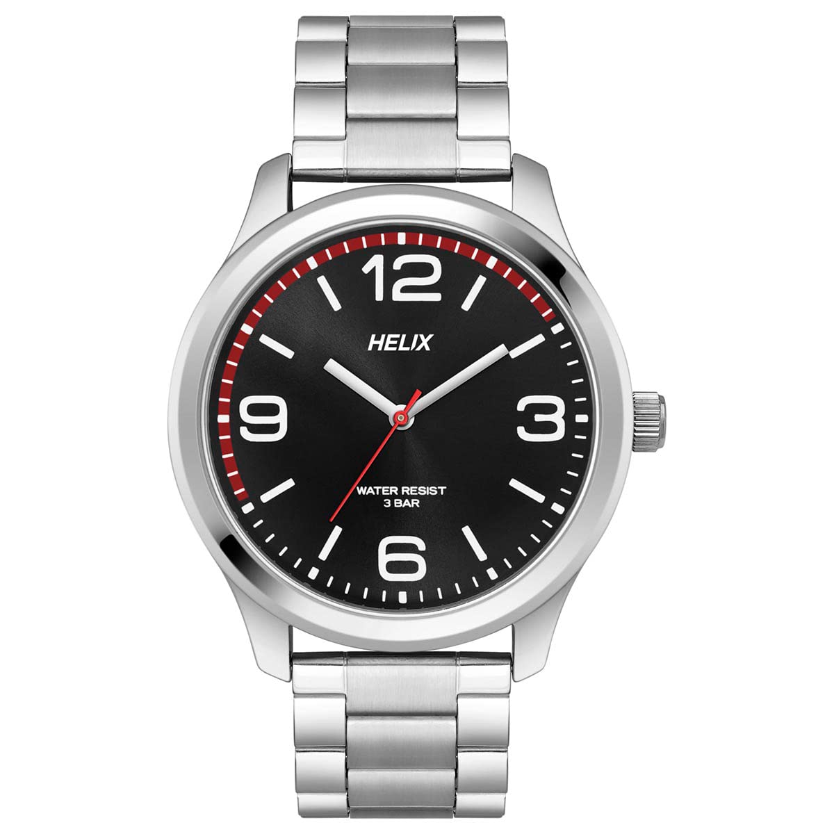 Helix by Timex Blue Round Analog Watches for Men | Quartz Movement Stainless Steel Bracelet Men Watches | Upto 30 m Water Resistance with Foldover Clasp Closure | Gift for Men TW043HG14 (B0BQY6FL4F) Amazon Price History, Amazon Price Tracker