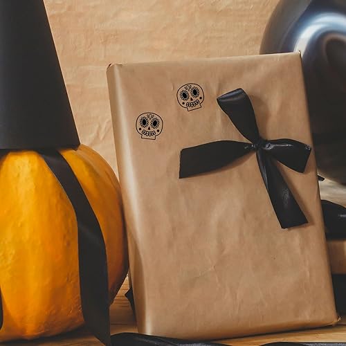 Miniatura 4 de Sello de calavera de azúcar, 2000 Plus, sello autoentintado para profesor, 916 pulgadas, diseño de calavera de caramelo para Halloween, sello de