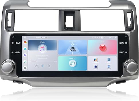 Roadanvi 2K 10.25" Head Unit for Toyota 4Runner 2010-2023 Wireless Carplay Android Auto 4G LTE WiFi Car Radio 1920720 QLED Touch Screen Car Stereo DTS GPS Navigation Android 12 4G+64G Silver