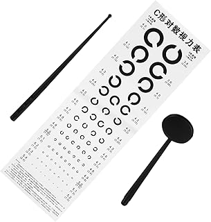 ULTECHNOVO 1 Set Eye Chart Vision Exam Chart Visual Chart with Occluder Eye Check up Chart Visual Testing Chart Standard Eye Chart Visual Chart Set Toddler PVC Water Proof Sneeze