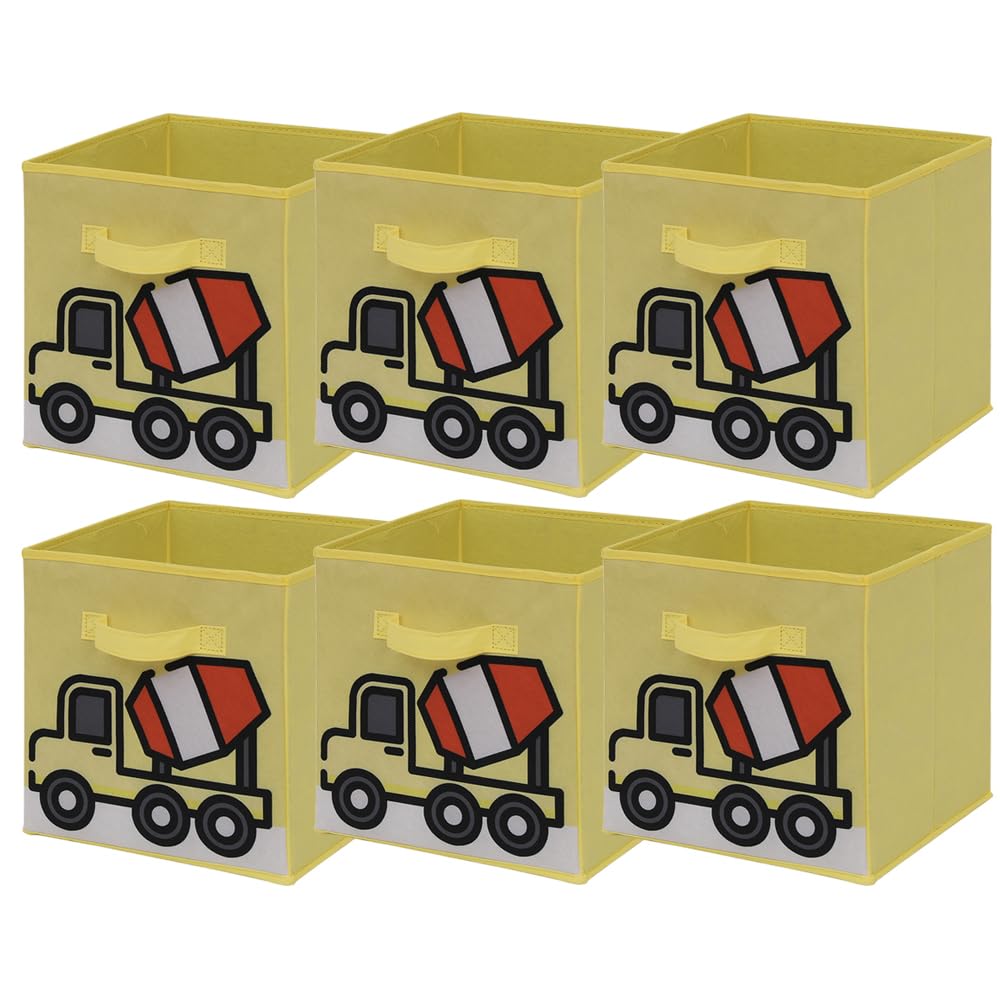 Foldable Storage Cubes Boxes Pack of 10 with Handle for Home Organization, Fabric Wardrobe Storage Box Organizer Basket Bins for Clothes Toys Towels, Collapsible&Durable Dark Blue 33x38x33cm — view 38