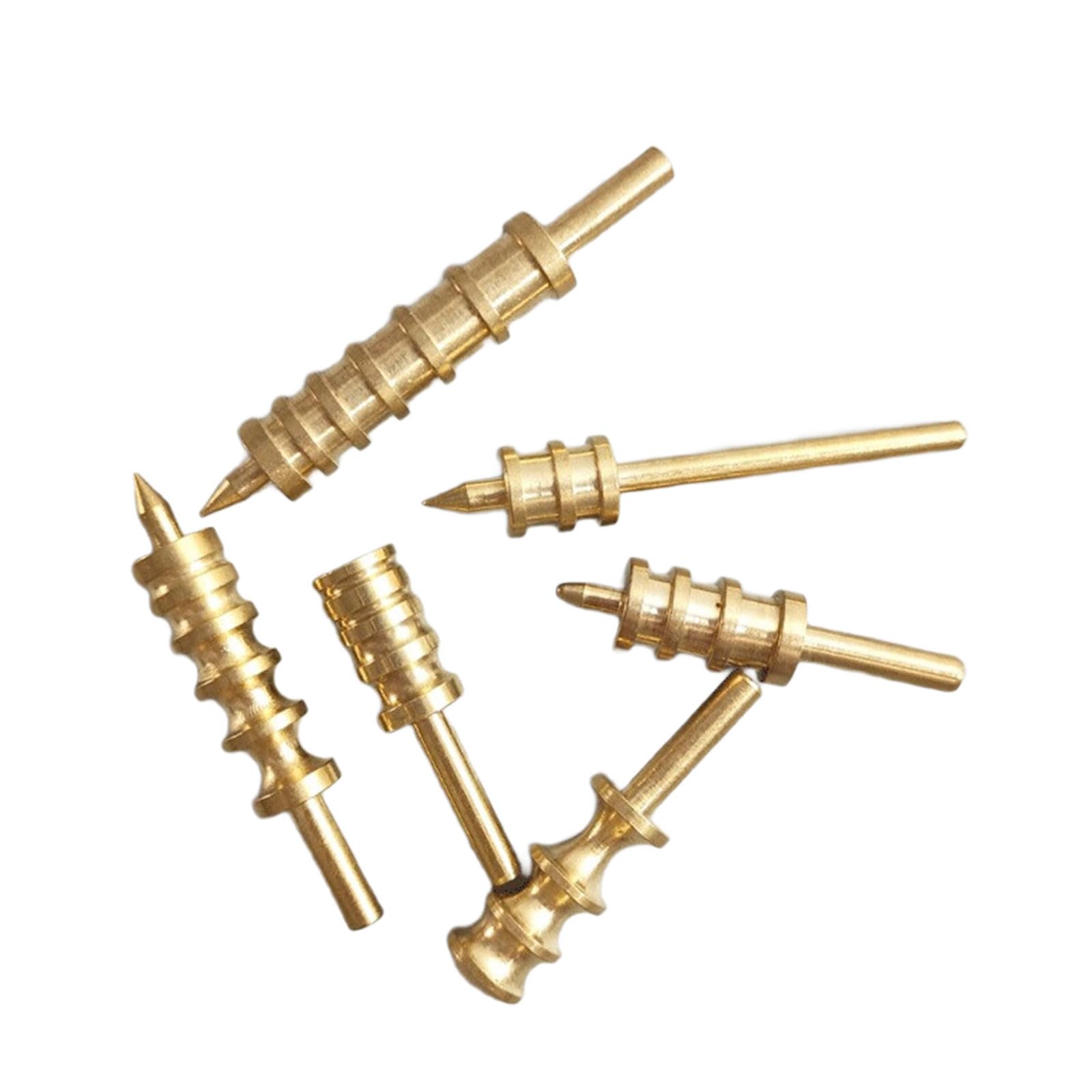 carotoe 6Pieces Leather Craft Polishing Tool 2-6 Grooves Leather Edging Burnisher Working Tool for Grinding Leatherworking