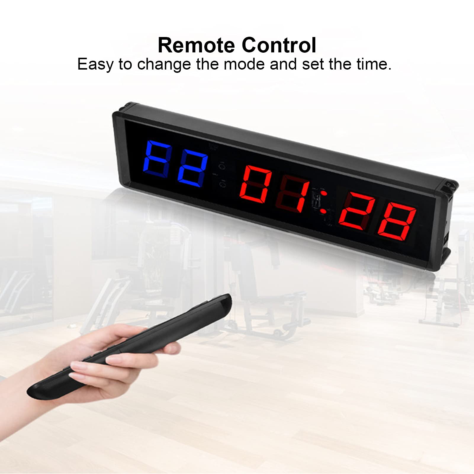 Fitness-Timer, LED-Intervall-Timer LED-Timer mit Fernbedienung für Home Gym Fitness