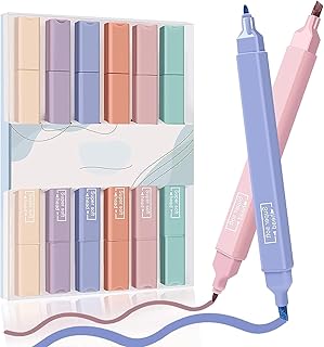 FLIZZOW 6Pcs Aesthetic Cute Highlighters, Bible Pastel markers and Pens, No-Bleed School Supplies and Office Journal DIY H... Price In India