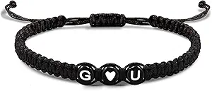 Initial Bracelets for Women Men's Bracelets Gifts for Girlfriend Boyfriend Letter Bracelets I Love You Gifts for Her Him Best Friend Birthday Gift Christmas Jewelry
