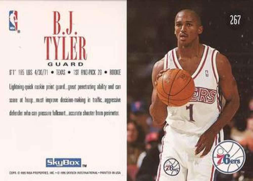 Amazon.com: 1994-95 Skybox Premium Basketball #267 B.J. Tyler RC