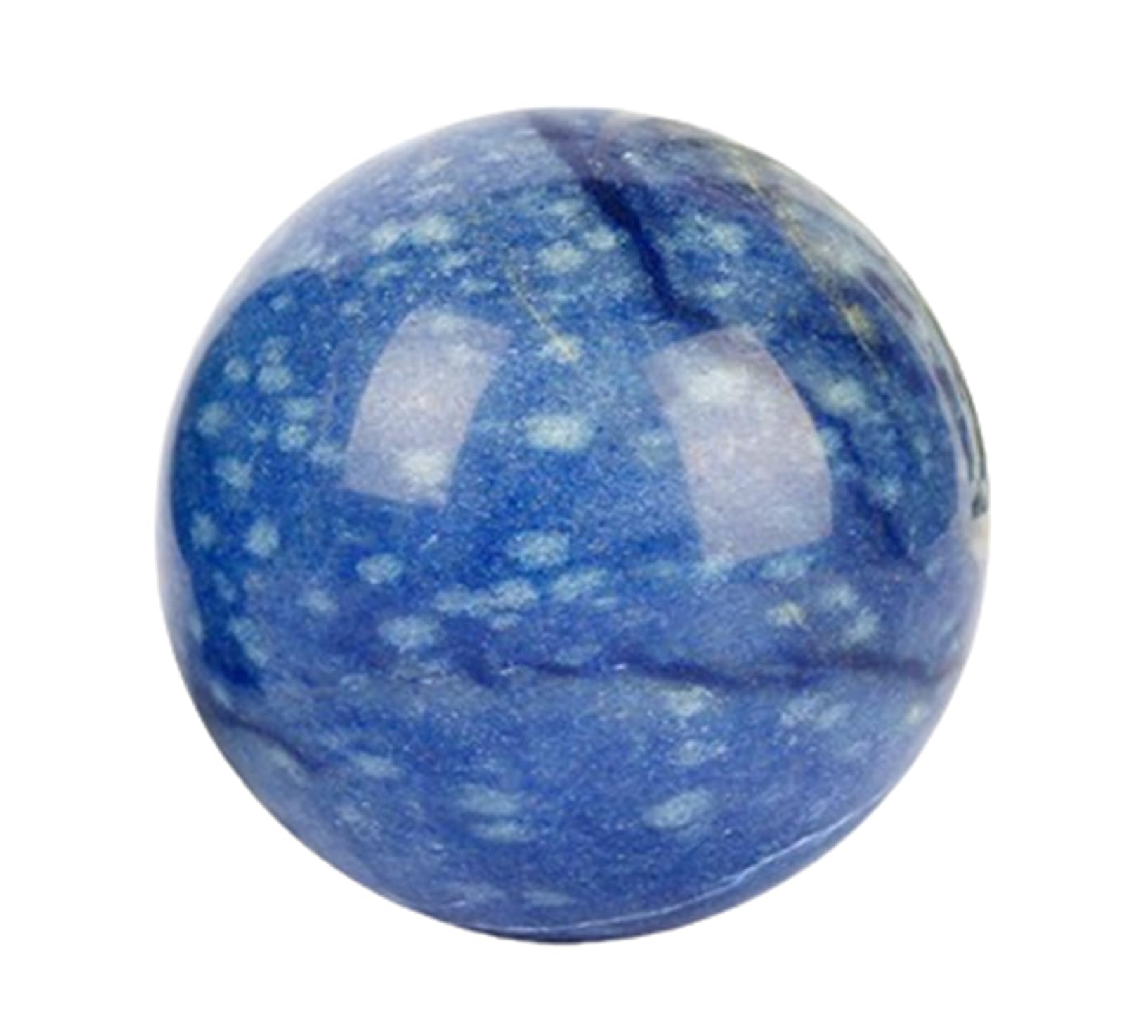 AARTERZZA Crystal Ball Sphere Blue Spheres Rock Quartz Stone Home Decoration and Gift,About 55mm