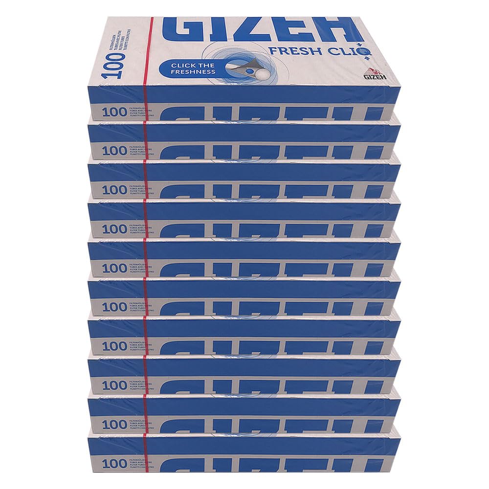 1000 (10 x 100) Gizeh Fresh CliQ (Sleeves, Filter Sleeves, Cigarette Tubes)