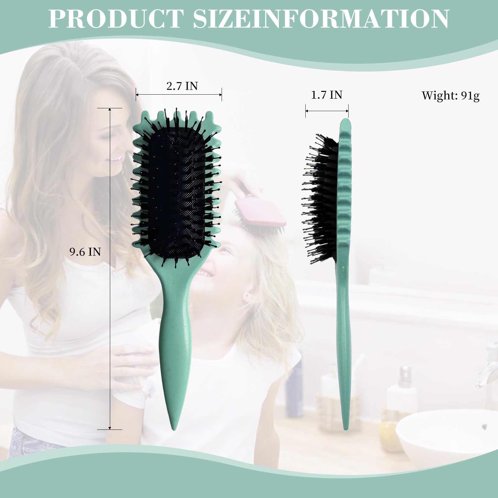 2025 Premium Boar Bristle Curly Hair Brush Upgrade Version Curl Defining Brush - Image 2