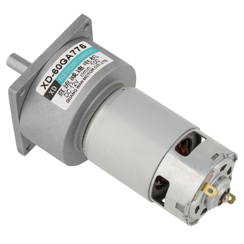 DC12V / 24V 35W Mini DC Motoriduttore a velocità regolabile in metallo Grande coppia motore CW/CCW(12V 100rpm)