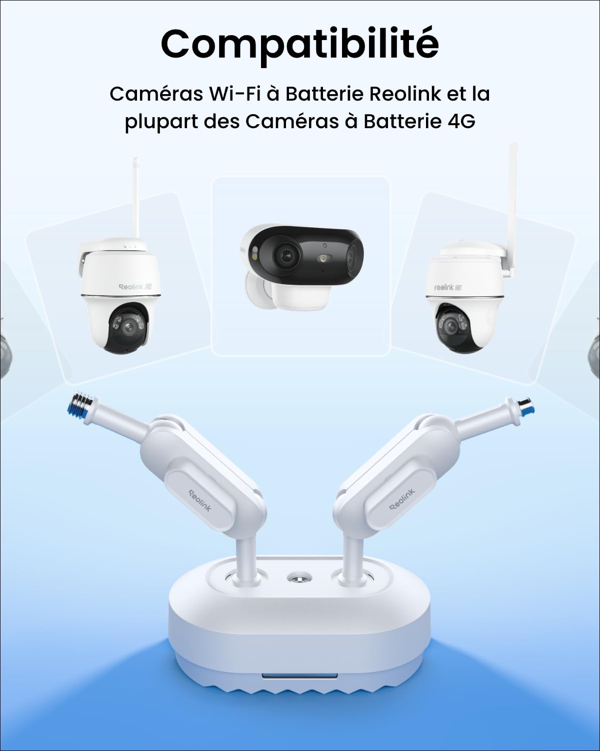 Reolink Support Mural pour Caméras Alimentées à Batterie Uniquement, RLA-BKW5